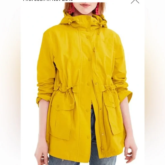 J.crew perfect rain jacket in Dazzling Sun - small - NWT - Picture 2 of 3